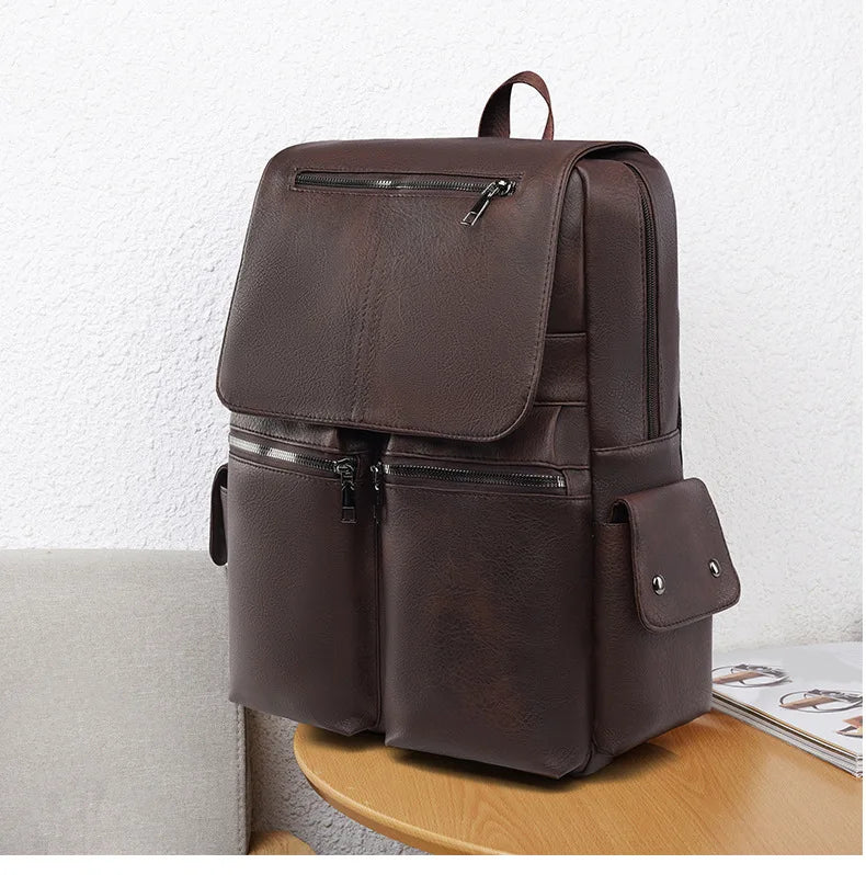 Leather-Look Everyday Backpack