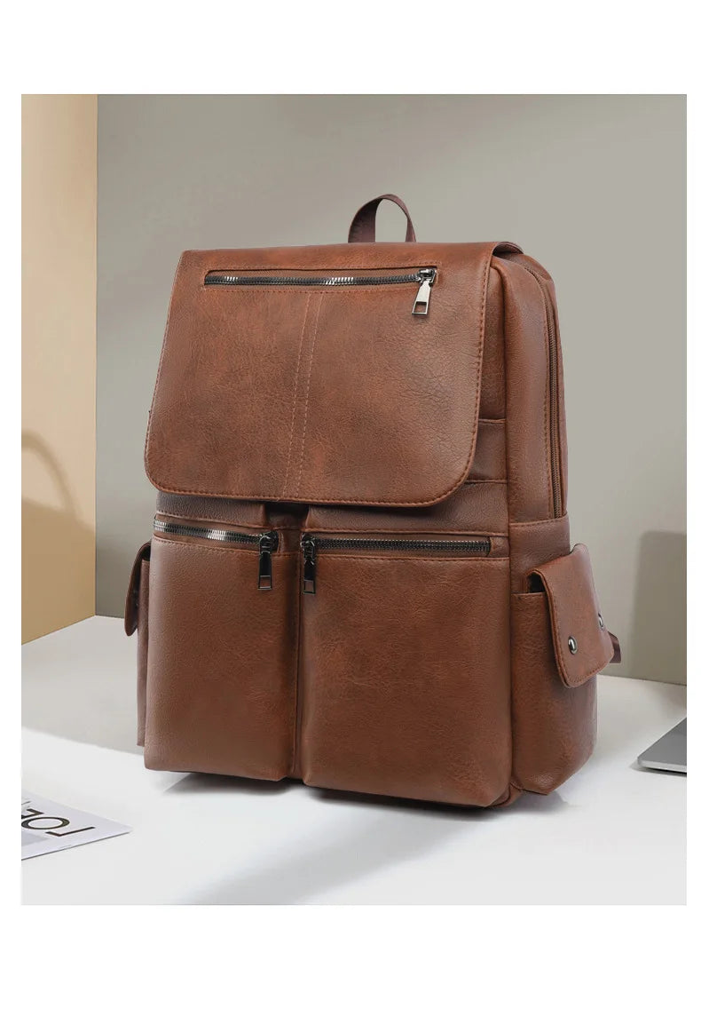 Leather-Look Everyday Backpack