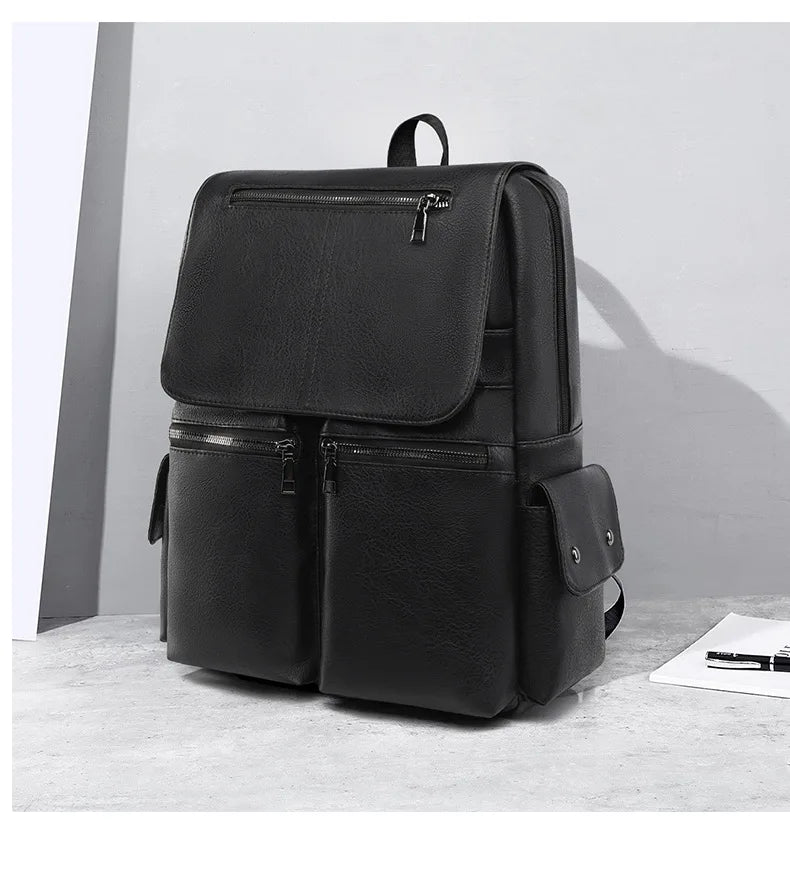 Leather-Look Everyday Backpack